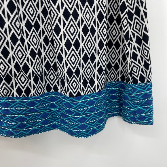 Mata Traders Size Small 100% Cotton Geometric Print Sleeveless A-Line Dress - Picture 7 of 8